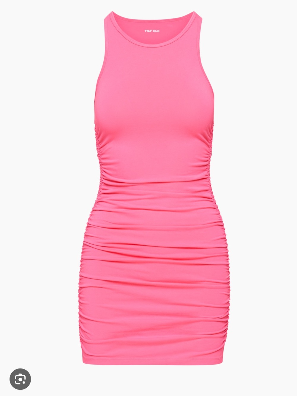 NEW Aritzia Chill Malibu Stretch cotton jersey ruched bodycon mini dress